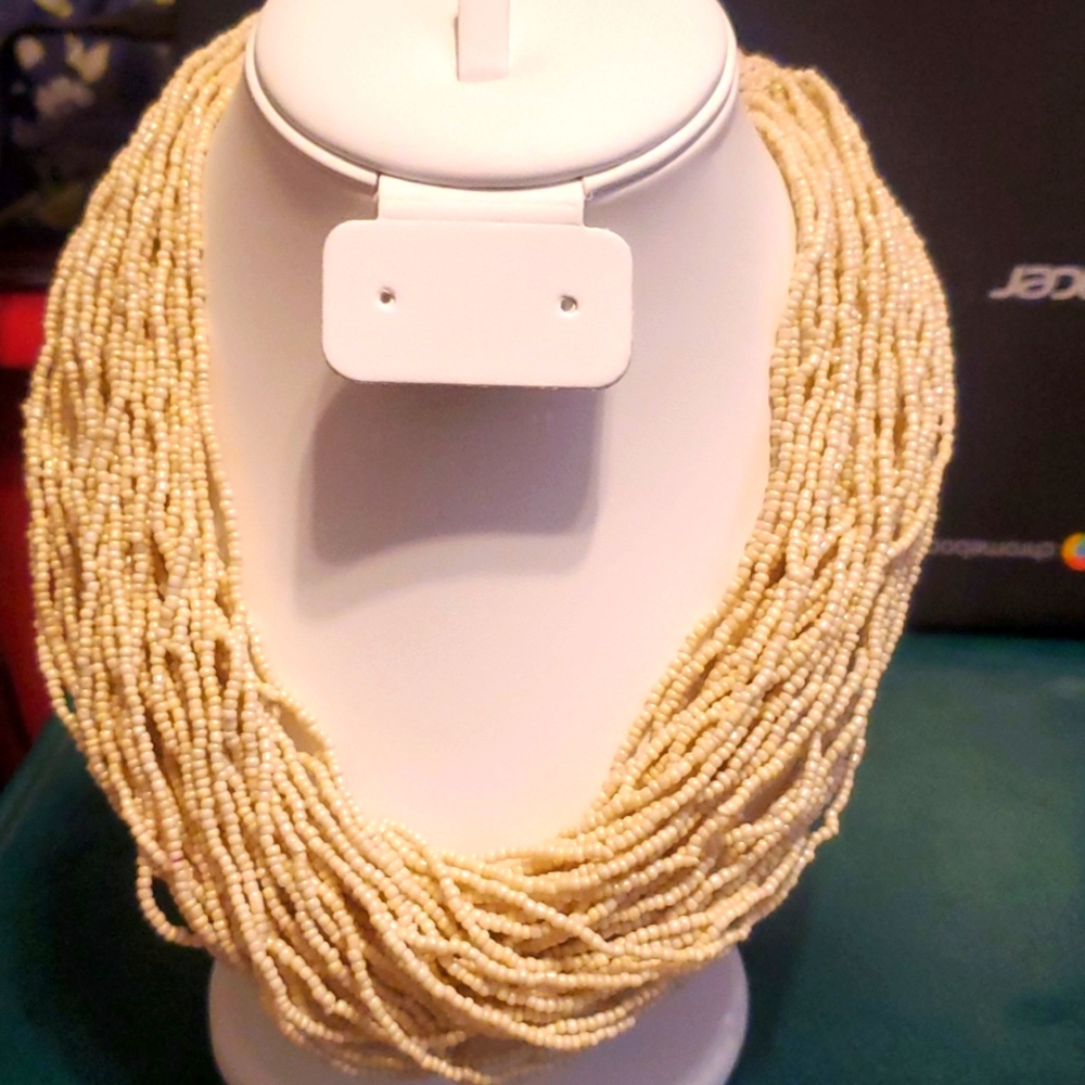 Ivory beaded necklace